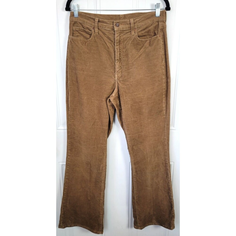 Uniqlo Womens Corduroy Bootcut Pants Size 10 High-Rise